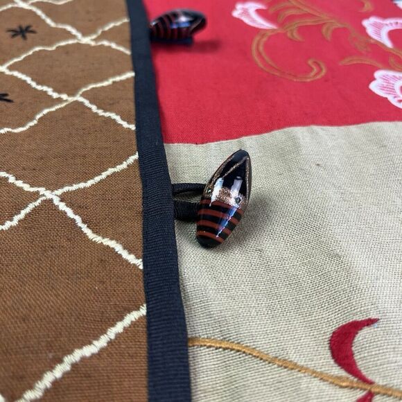 Alex Kim Patchwork Embroidered Jacket L Cottagecore Boho Y2K Vtg Art to Wear - Picture 14 of 14